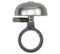 Preview: Crane Bell Co. Mini Karen Bicycle Bell w/ Headset Spacer - Matte Silver