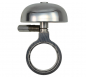 Preview: Crane Bell Co. Mini Karen Bicycle Bell w/ Headset Spacer - Polished Silver
