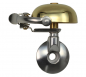 Preview: Crane Bell Co. Mini Suzu Bicycle Bell w/ Ahead Cap Mount - Gold