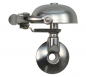 Preview: Crane Bell Co. Mini Suzu Bicycle Bell w/ Ahead Cap Mount - Matte Silver
