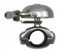 Preview: Crane Bell Co. Mini Suzu Bicycle Bell w/ Die Cast Mount - Matte Silver