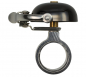 Preview: Crane Bell Co. Mini Suzu Bicycle Bell w/ Headset Spacer - Neo Black