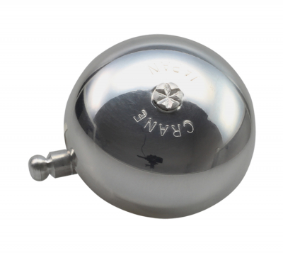 Crane Bell Co. Karen Bicycle Bell w/ Steel Band Mount - Polished Silver