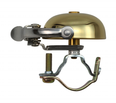 Crane Bell Co. Mini Suzu Fahrradklingel mit Steel Band Mount - Gold