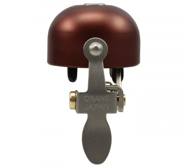 Crane Bell Co. E-Ne Bicycle Bell w/ Clamp Band Mount - Brown