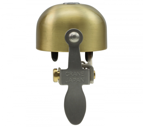 Crane Bell Co. E-Ne Bicycle Bell w/ Clamp Band Mount - Matte Gold