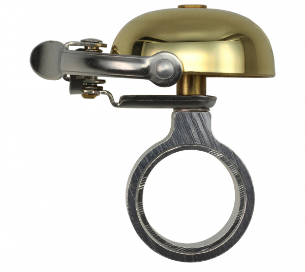 Crane Bell Co. Mini Suzu Fahrradklingel mit Headset Spacer - Gold
